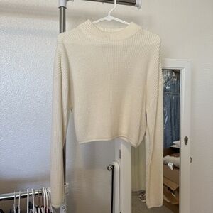H&M Off-White Ribbed Sweater